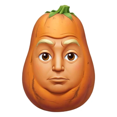Donald trump as a sweet potato  sticker