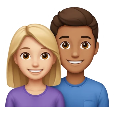 A teen couple  sticker