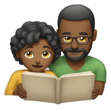 parents reading books sticker