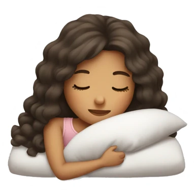 cozy brunnette girl sleeping sticker