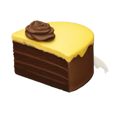 Chocolate cake with yellow frosting sticker