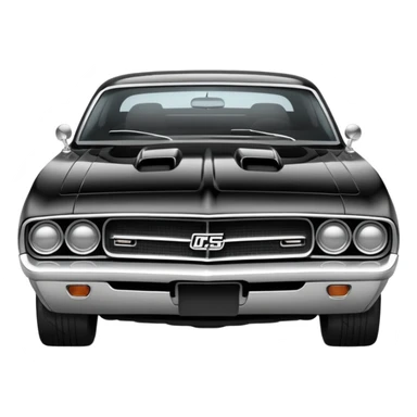 Black and white old school muscle car  sticker