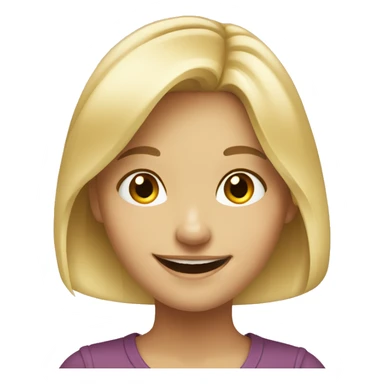 smiling blonde girl portrait sticker