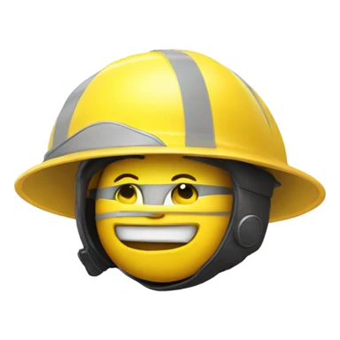Special needs emoji with helmet sticker
