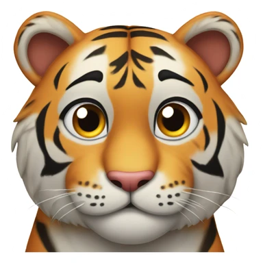 Tiger emoji with heart eyes  sticker