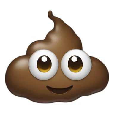 A poop on a board in the air sticker