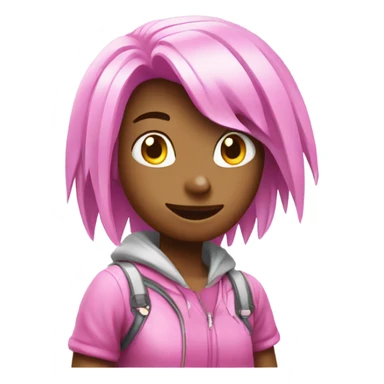 Pink girl sonic sticker