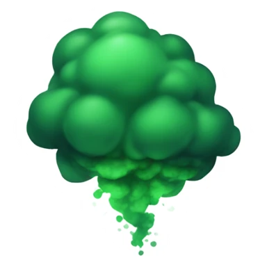 a murky green poisonous gas cloud sticker