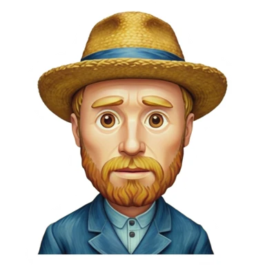 cinematic-realistic-vincent-van-gogh-pop-culture-emoji,-featuring-an-expressive-portrayal-inspired-by-the-legendary-painter-rendered-with-dynamic,-swirling-textures-and-artistic-lighting. sticker