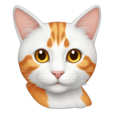 Orangewhitecat sticker