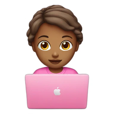 girl pink laptop sticker