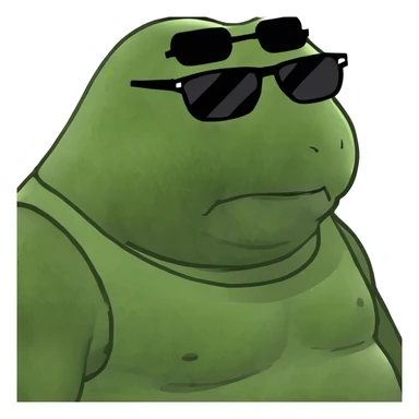 Fat buff man sticker