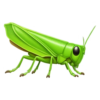  a shiny lime-green grass hopper (bug) sticker