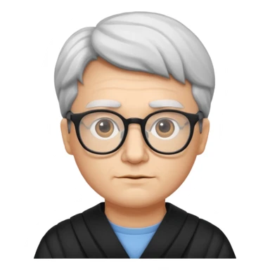 philosopher, wearing glasses sticker