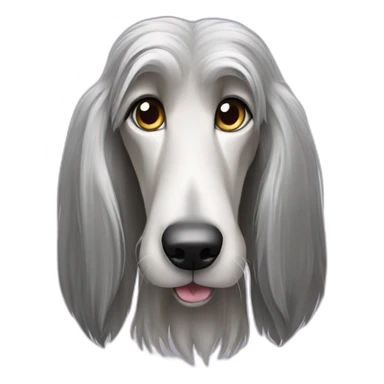 silver afghan hound sticker
