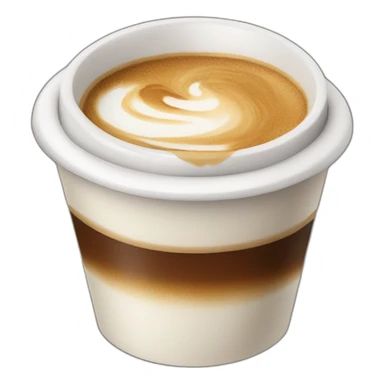 Coffee with wiped cream sticker