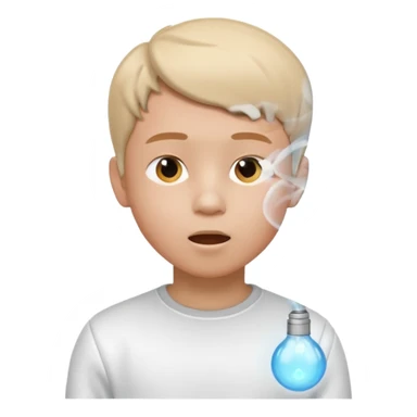 Yoga Boy Breathing 3d Icon with color of D0B8FF
 sticker