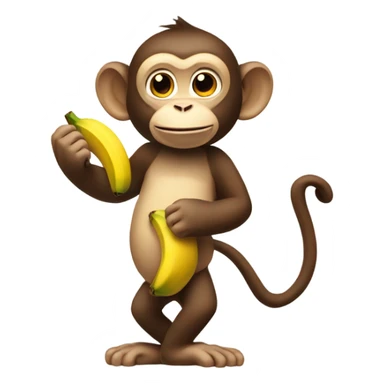 Monkey with a banana  sticker