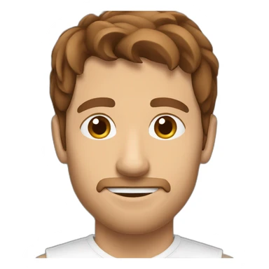 brown haired mid path man with jack russell sticker