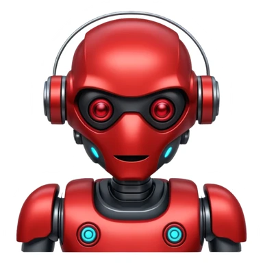 RED Robot Cyberpunk Happy sticker