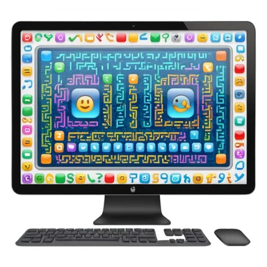 Generate a realistic emoji of something getting programmed  sticker