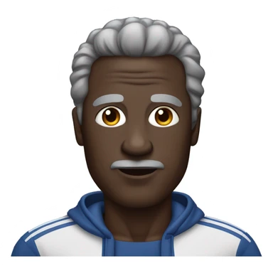 older dark skinned man in a track suit sticker