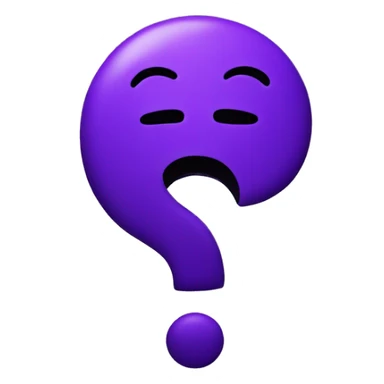 Purple questionmark sticker