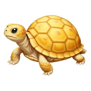 A young very small yellow tortoise sticker