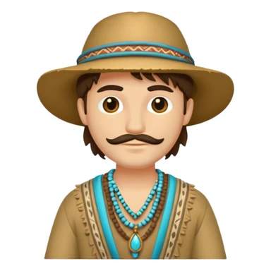 boho fashion man sticker