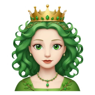 The queen with vine-like hair sticker