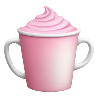 Latte pink cup sticker