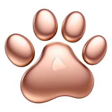 rose gold paw print sticker
