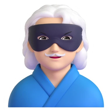 Satoru Gojo from Jujutsu Kaisen with white hair, blindfold, black and blue outfit, confident smirk sticker