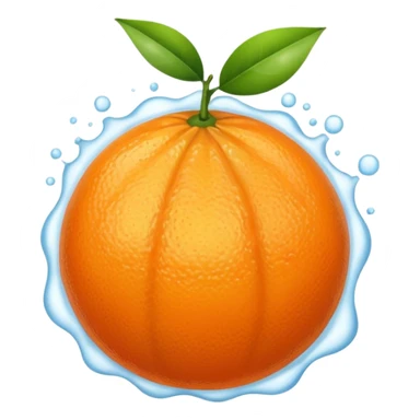 Orange fruit with steam flat  sticker