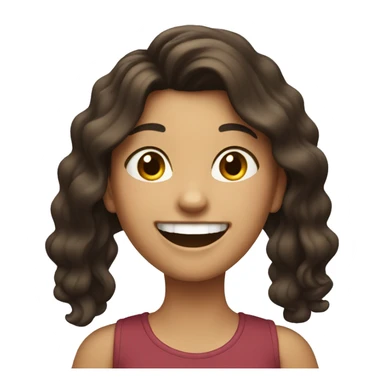 brunette girl laughing sticker
