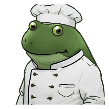 bufo in a chef coat sticker