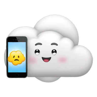 happy cloud with a cellphone and this words AdmiCloud sticker
