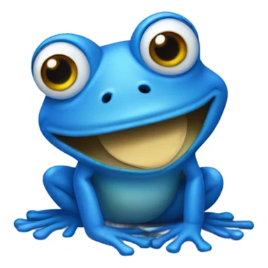 blue frog sticker