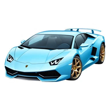 Light blue Lamborghini sticker