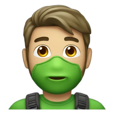 Homme araignée tenue verte sticker