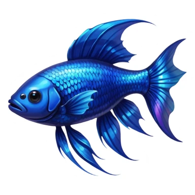 dark blue beta fish sticker