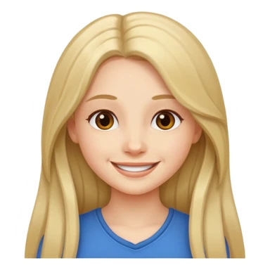 Дівчина з простими довгим волоссям sticker