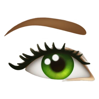 lashes on green eyes sticker