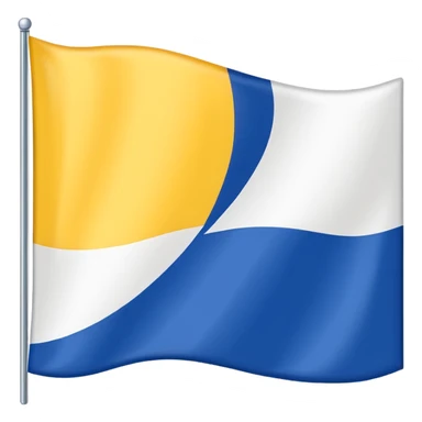 bandera dividida verticalmente en tres colores: blanco, azul y amarillo (en ese orden) sticker