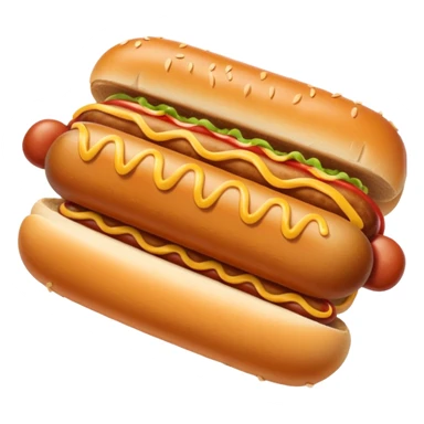 Hotdog with hands around sticker