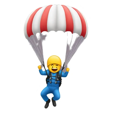 a person doing a parachute jump sticker