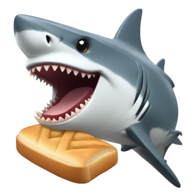 Sharks eating bread  sticker