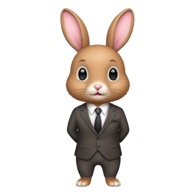 Bunny doing business sticker