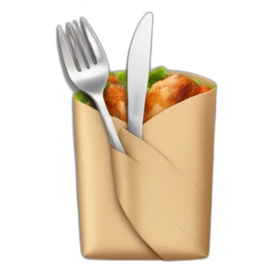 cutlery-and-chicken-wrap sticker