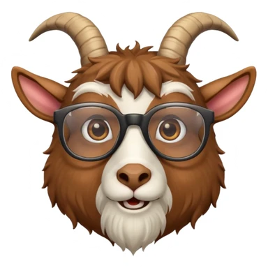 Goat with glasses sticker